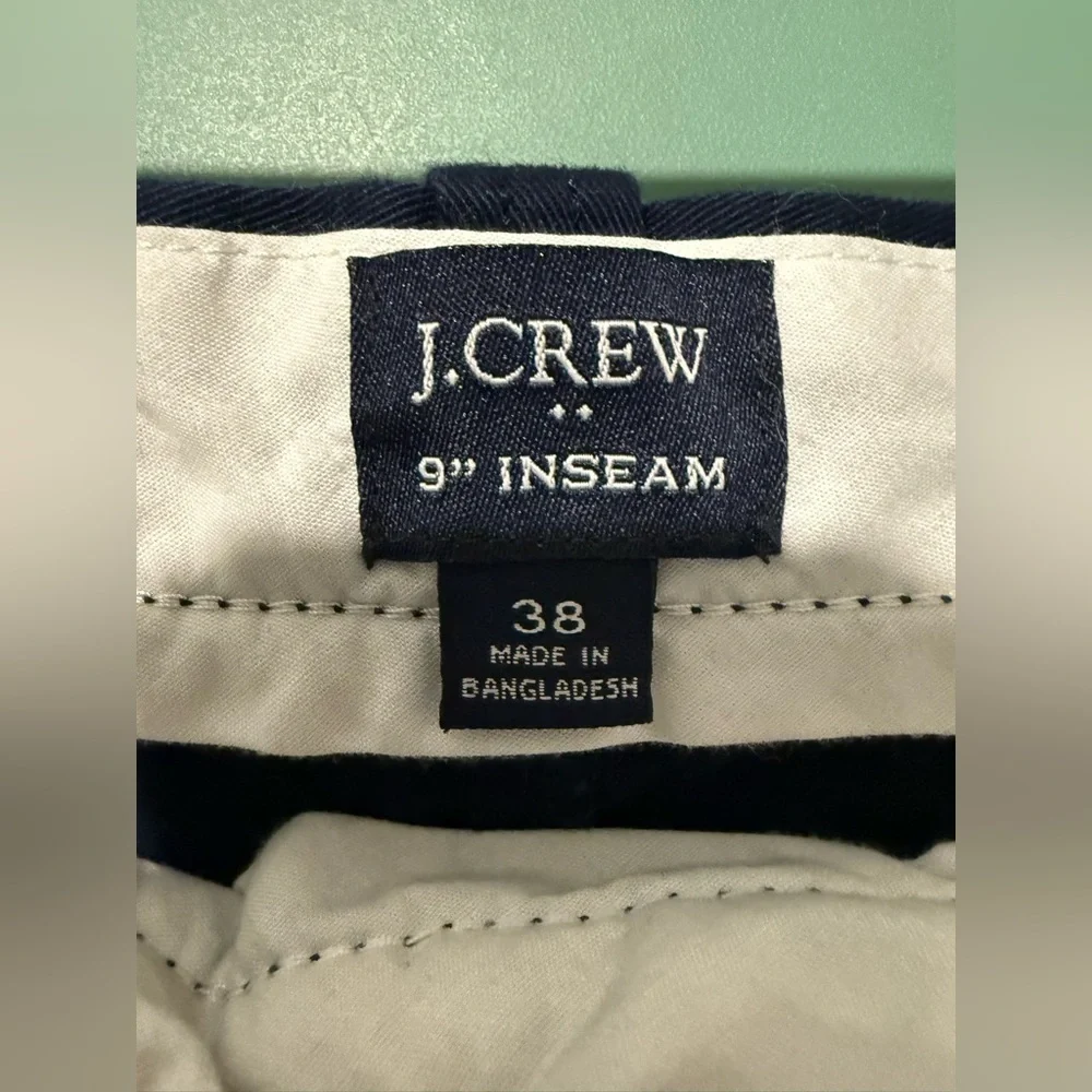 J. Crew Men’s 9” Navy Flex Chino Shorts - Size 38